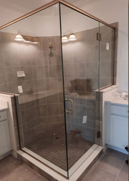 Y&B Glass Corner Shower Doors